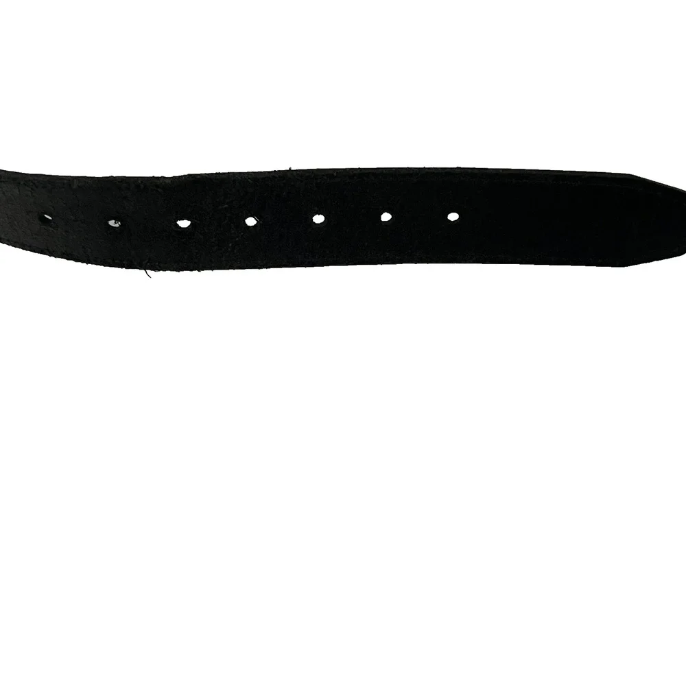 Levi’s Mens Black Leather Belt Large (38–40) Genuine Leather Gunmetal Buckle